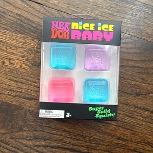 NWT Nee Doh Nice Ice Baby Super 4 pack Set - Blue, Purple, Pink